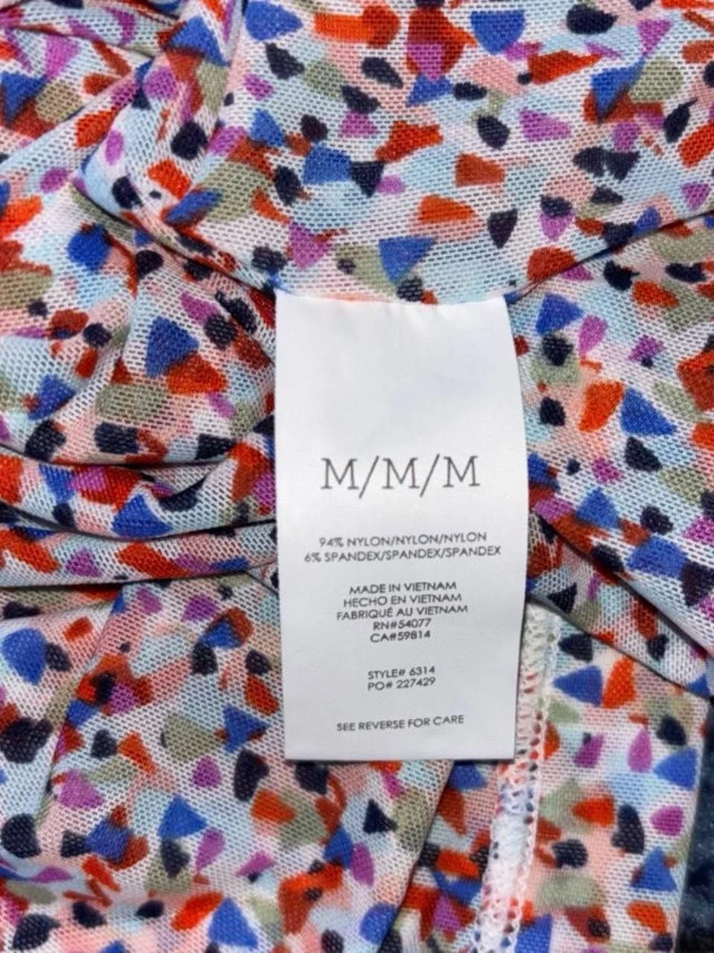 CAbi Multicolor Confetti Square-Neck Camisole - Blue, Pink, Red